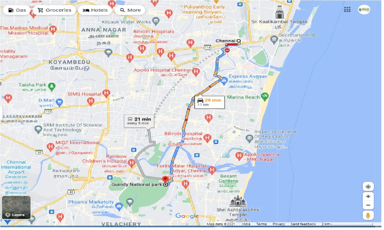 chennai-to-guindy-national-park-round-trip