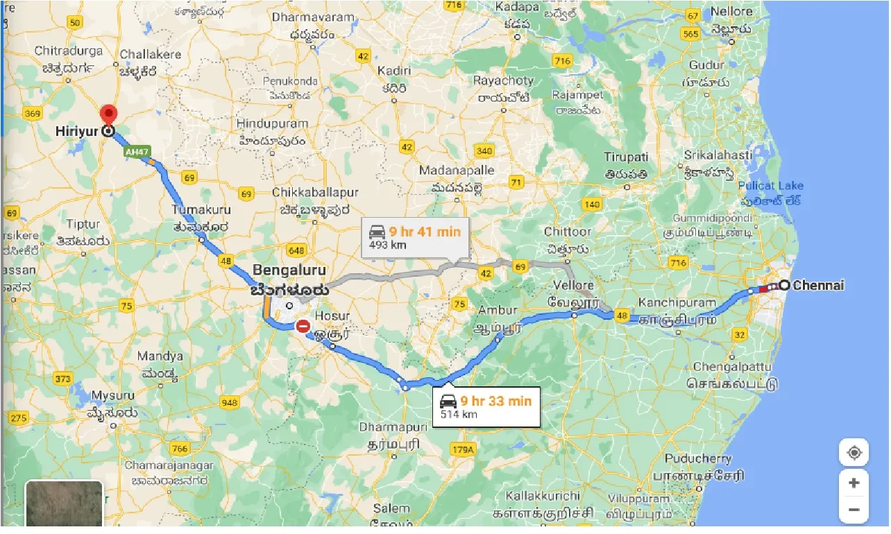 chennai-to-hiriyur-one-way