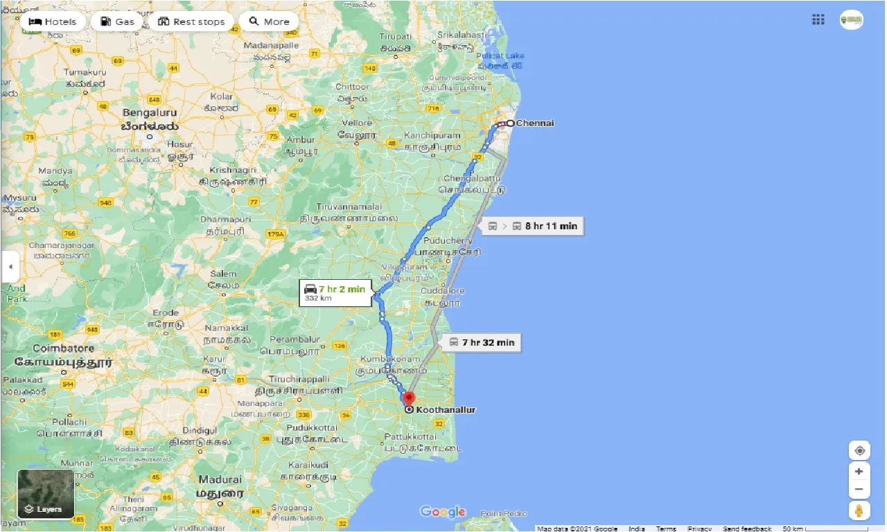 chennai-to-koothanallur-one-way