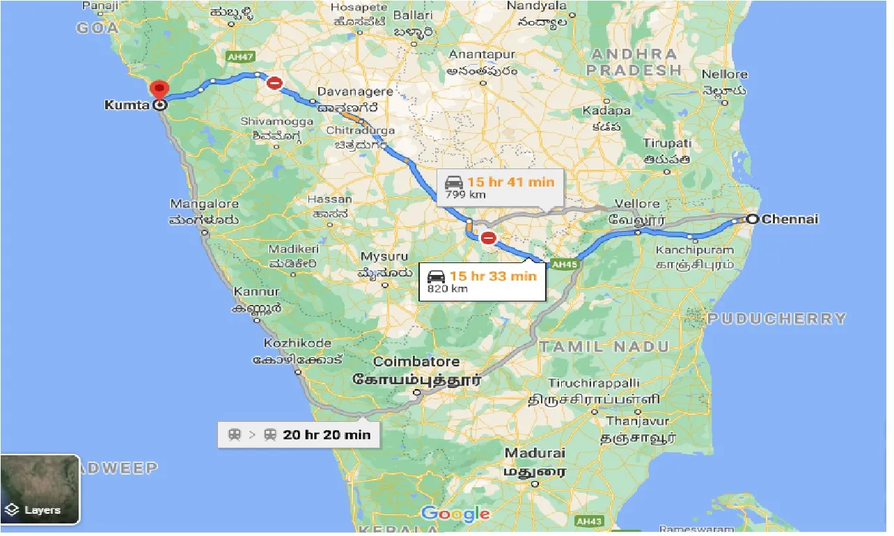 chennai-to-kumta-one-way