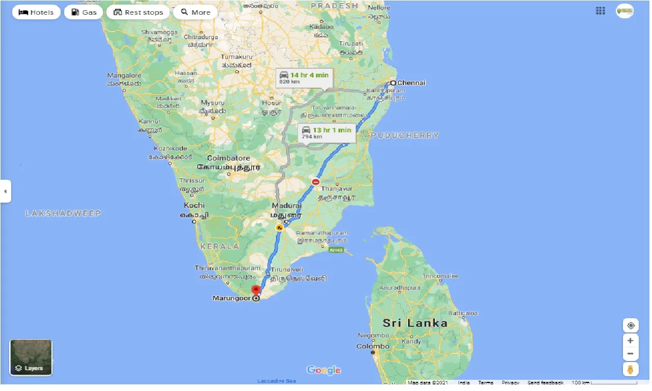 chennai-to-marungur-one-way