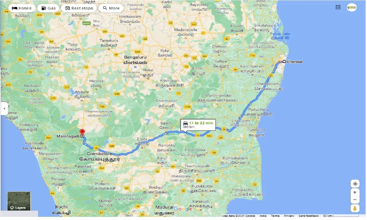 chennai-to-masinagudi-one-way