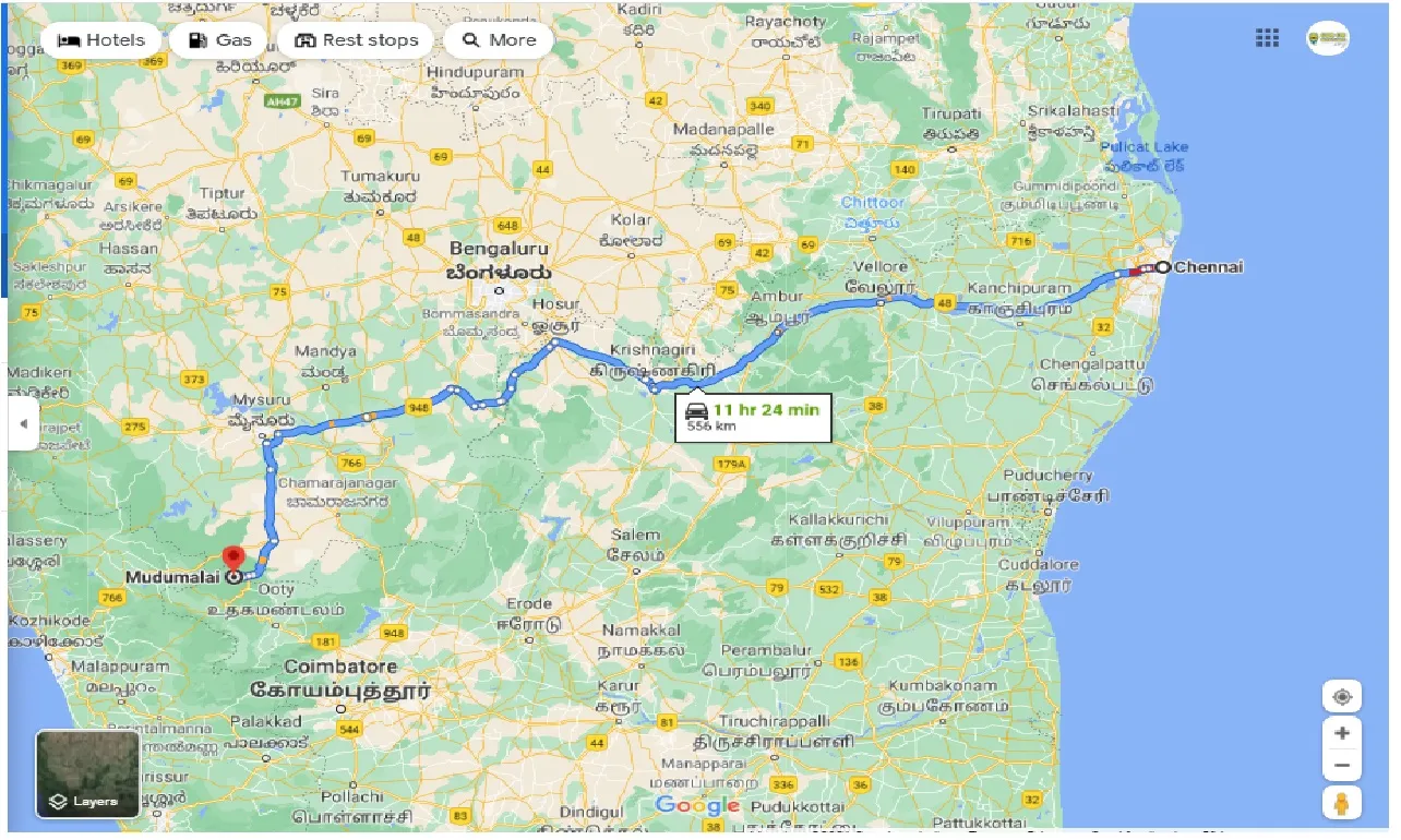 chennai-to-mudumalai-one-way