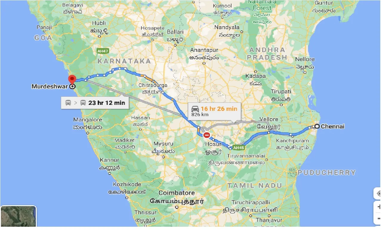 chennai-to-murdeshwar-one-way
