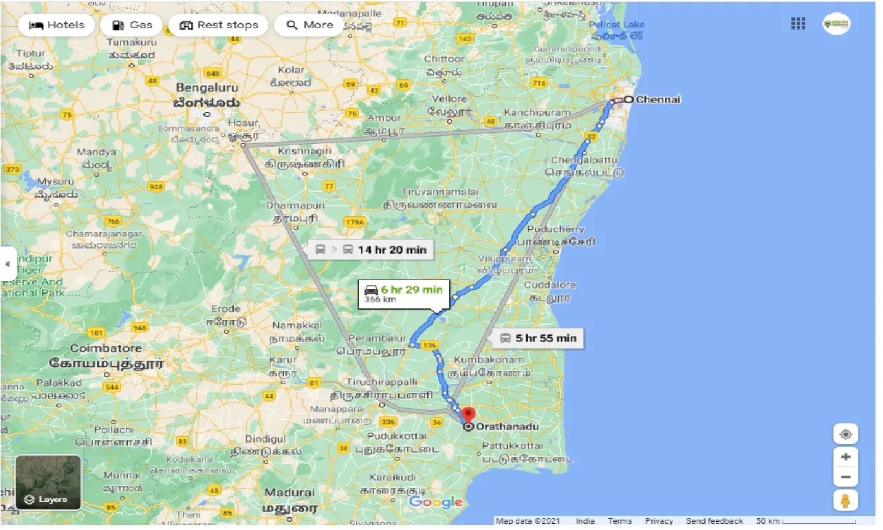 chennai-to-orathanadu-round-trip