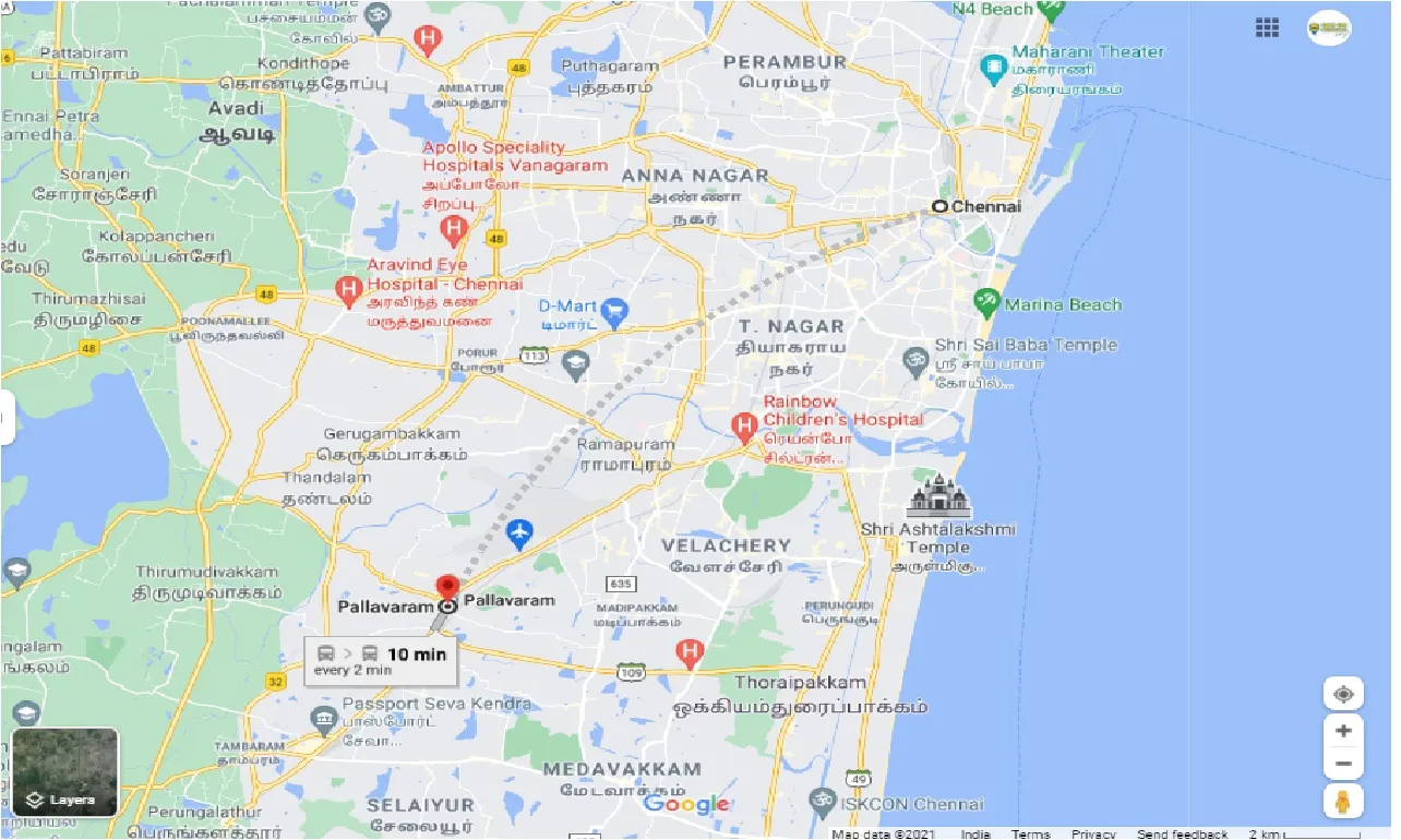 chennai-to-pallavaram-one-way