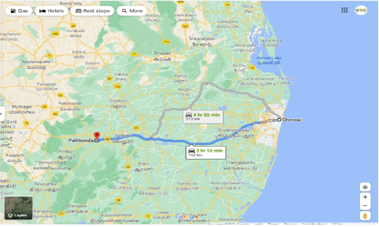 chennai-to-pallikonda-one-way