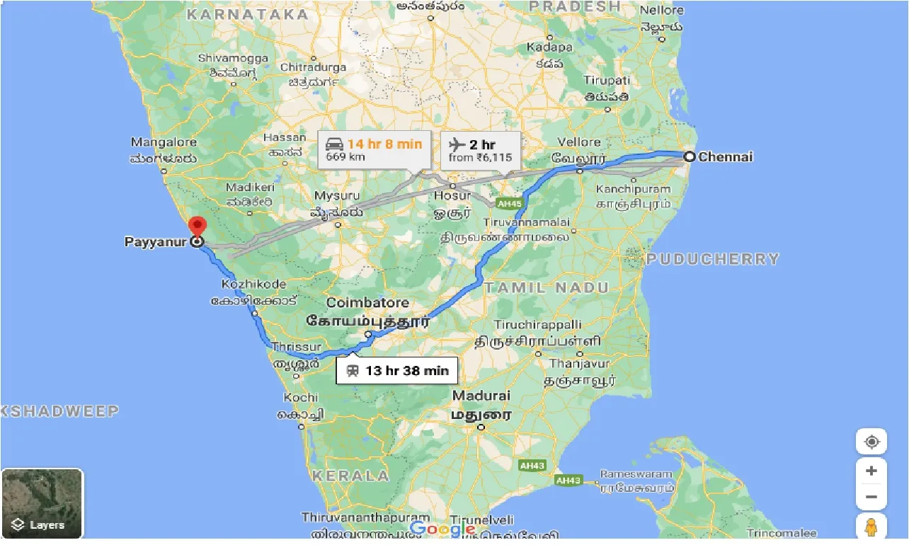 chennai-to-payyanur-taxi