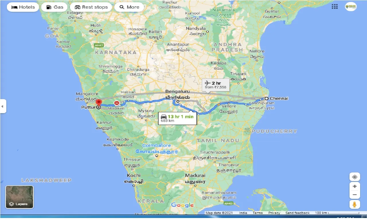 chennai-to-puttur-one-way