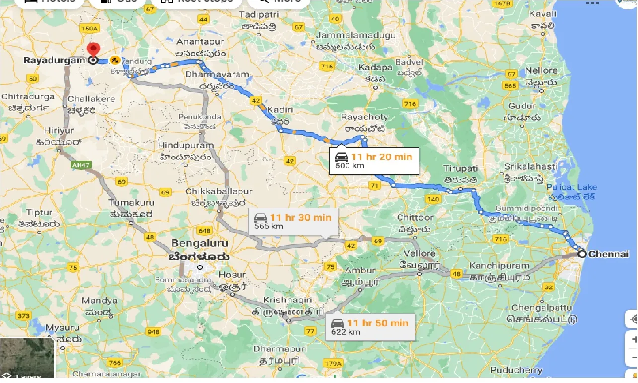 chennai-to-rayadurgam-one-way