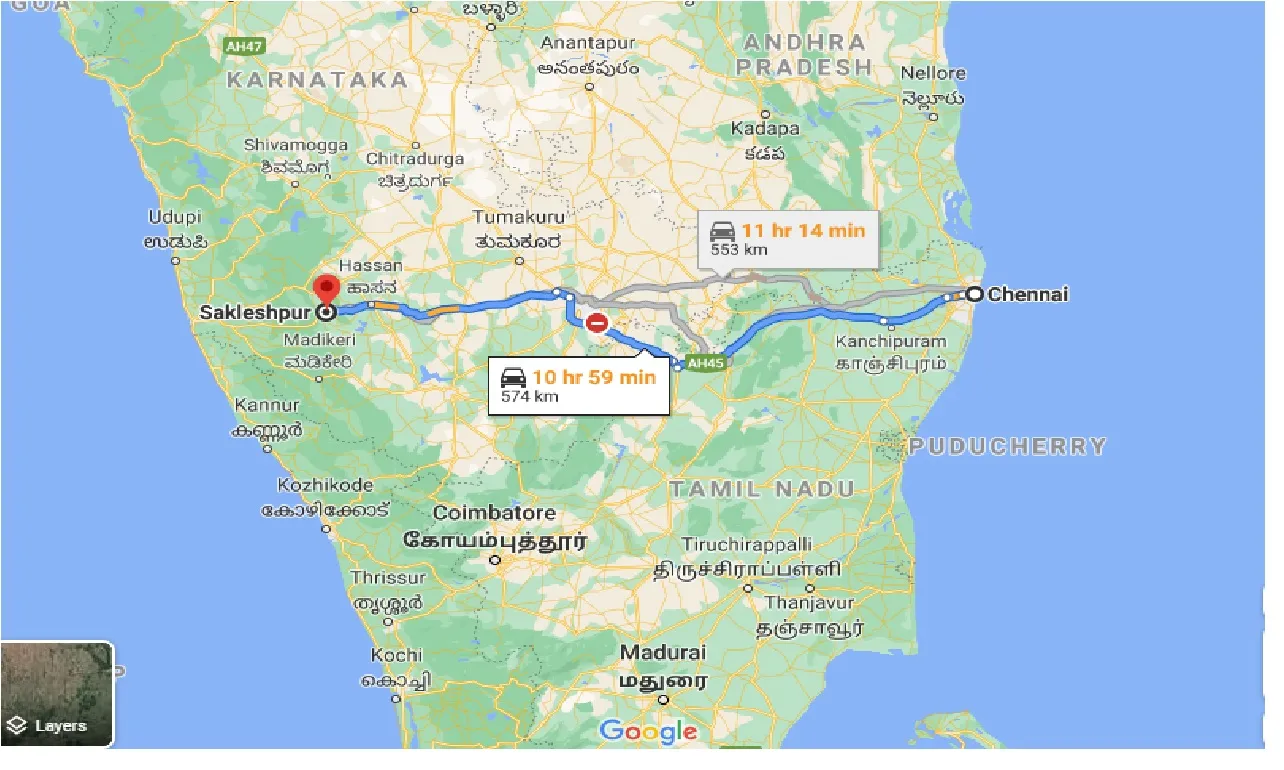 chennai-to-sakleshpur-one-way