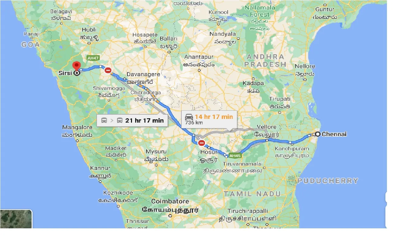 chennai-to-sirsi-one-way