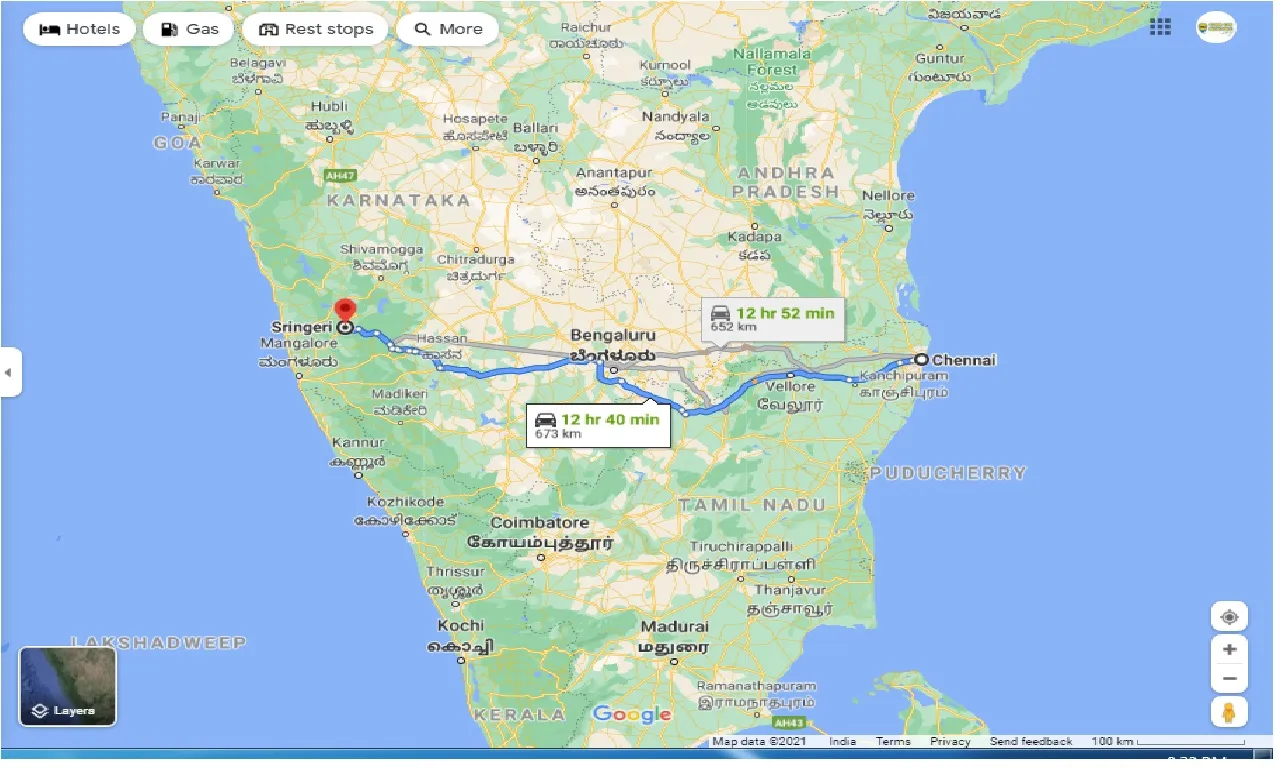 chennai-to-sringeri-one-way