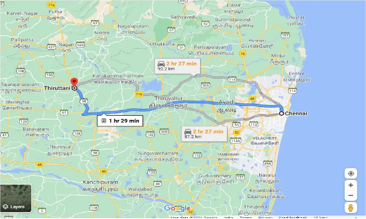 chennai-to-thiruttani-one-way