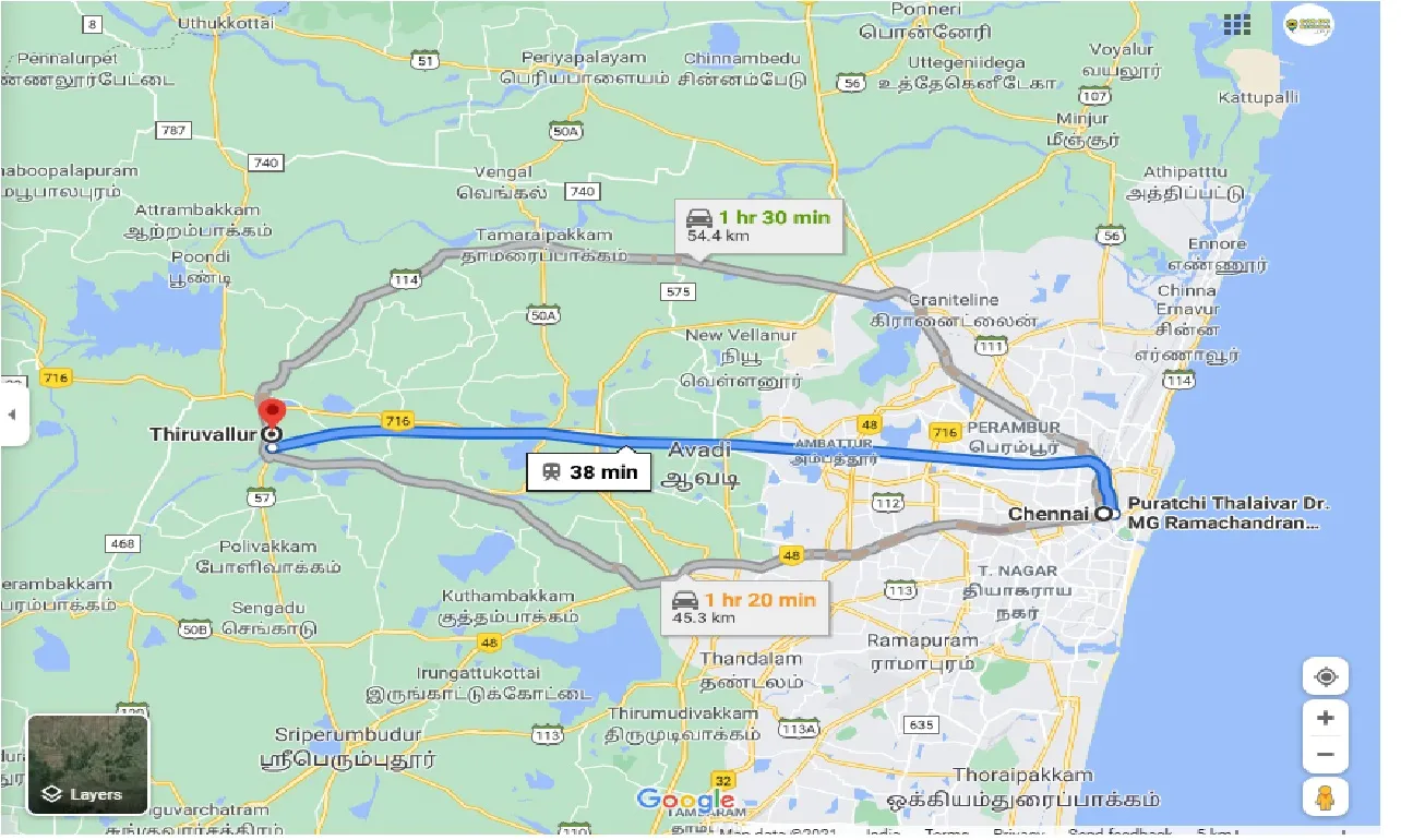 chennai-to-thiruvallur-one-way