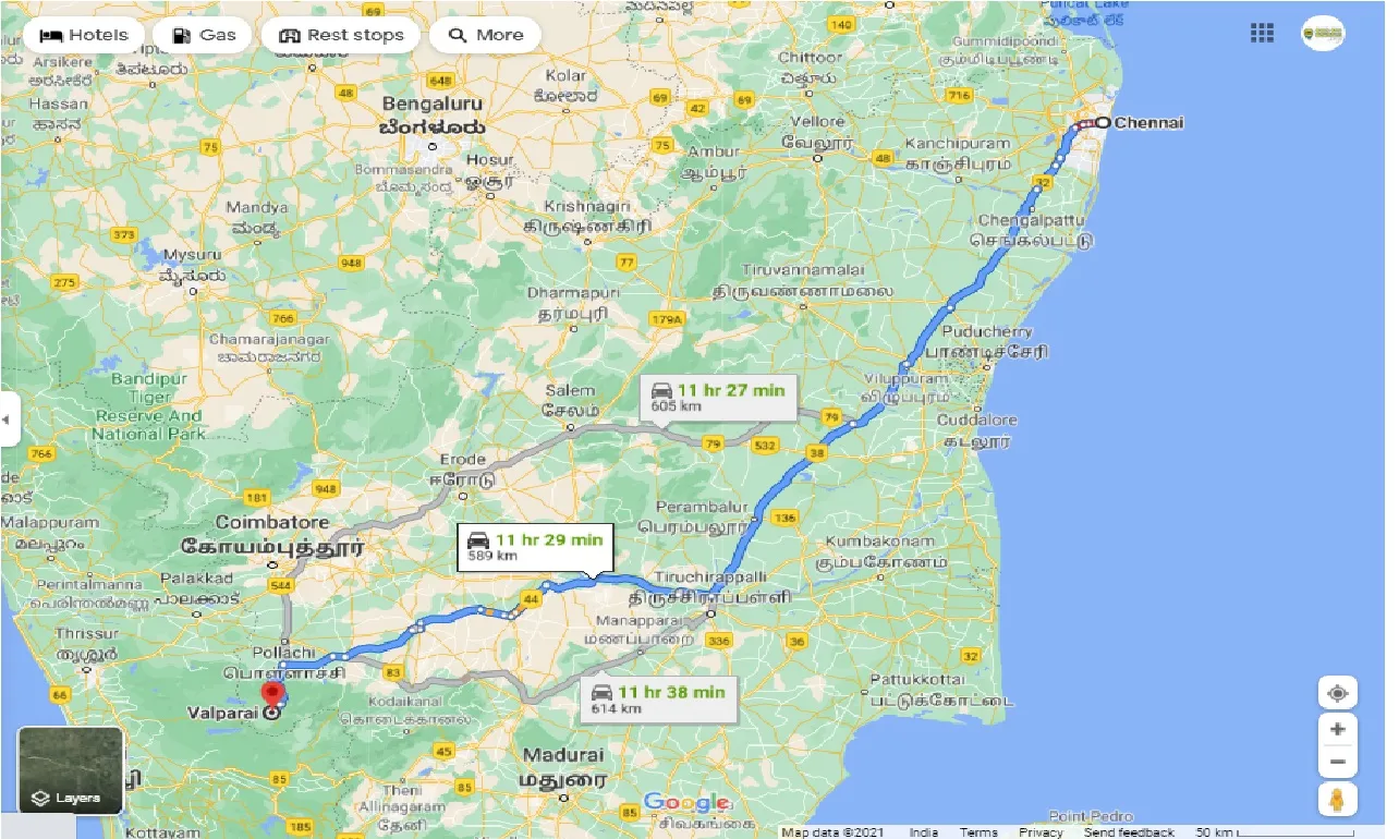 chennai-to-valparai-one-way
