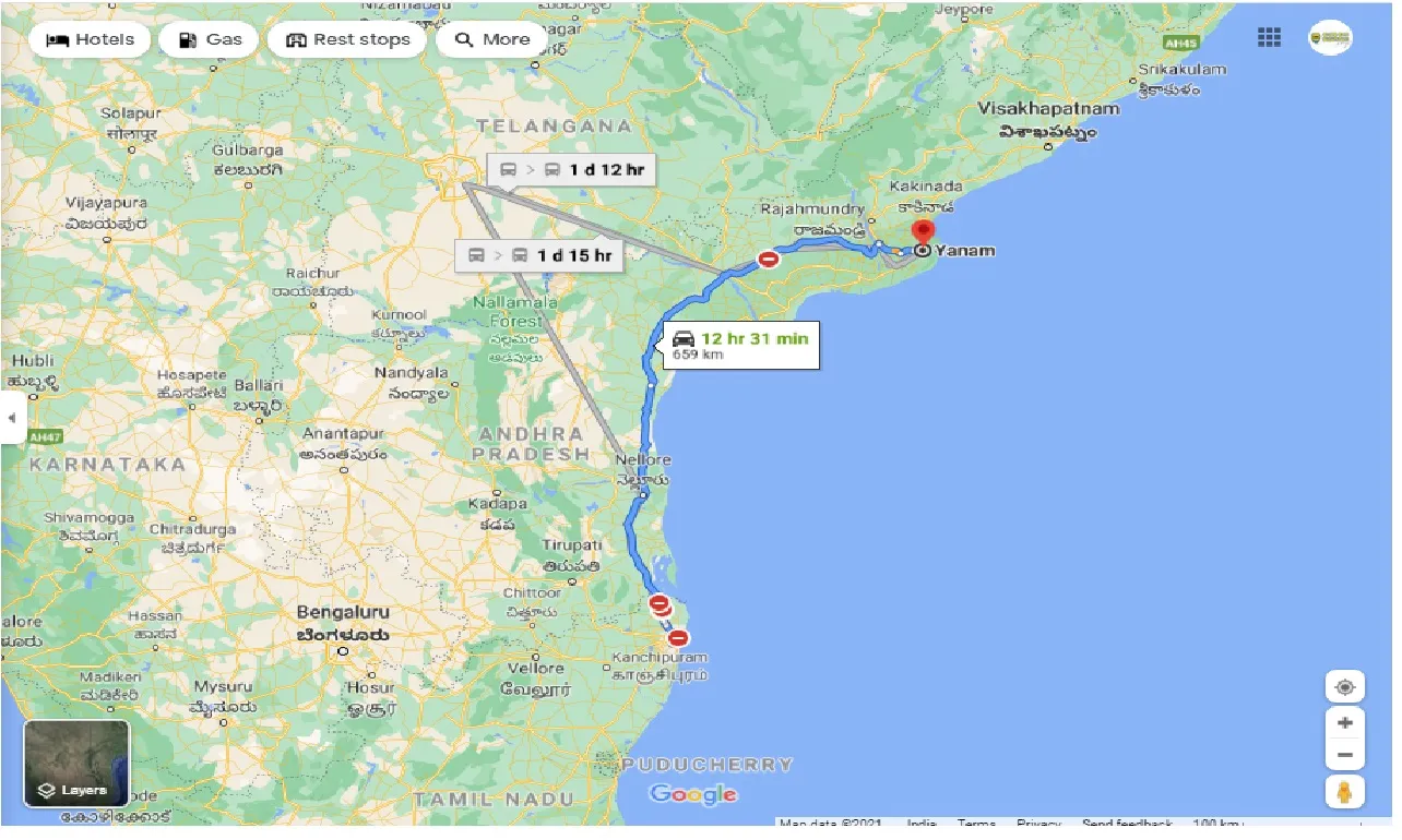 chennai-to-yanam-round-trip