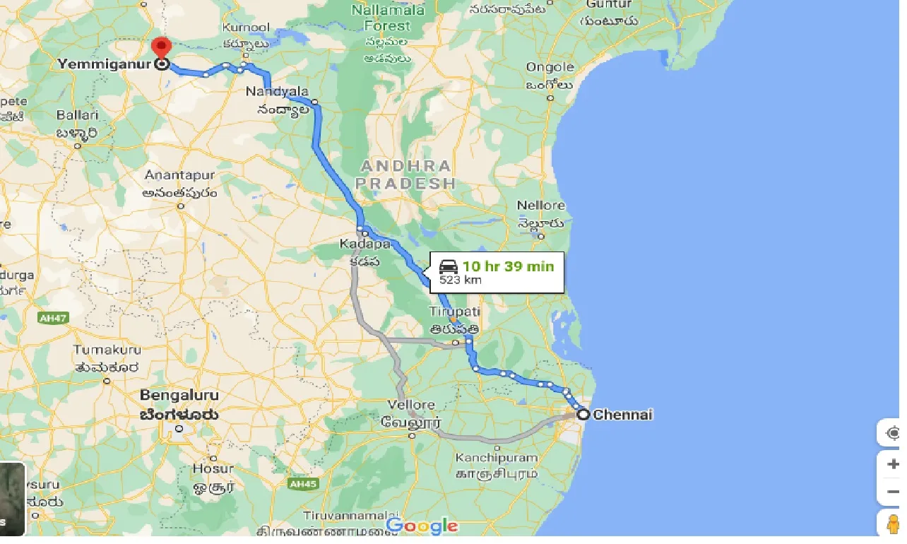 chennai-to-yemmiganur-one-way