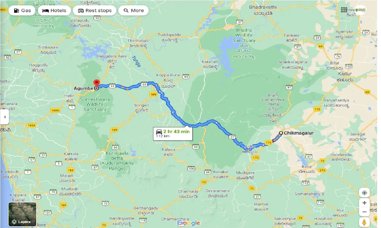 chikmagalur-to-agumbe-round-trip