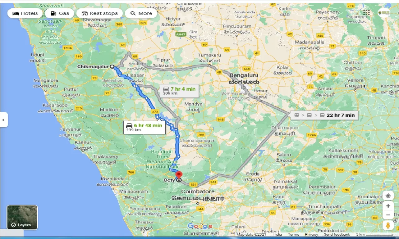 chikmagalur-to-ooty-round-trip