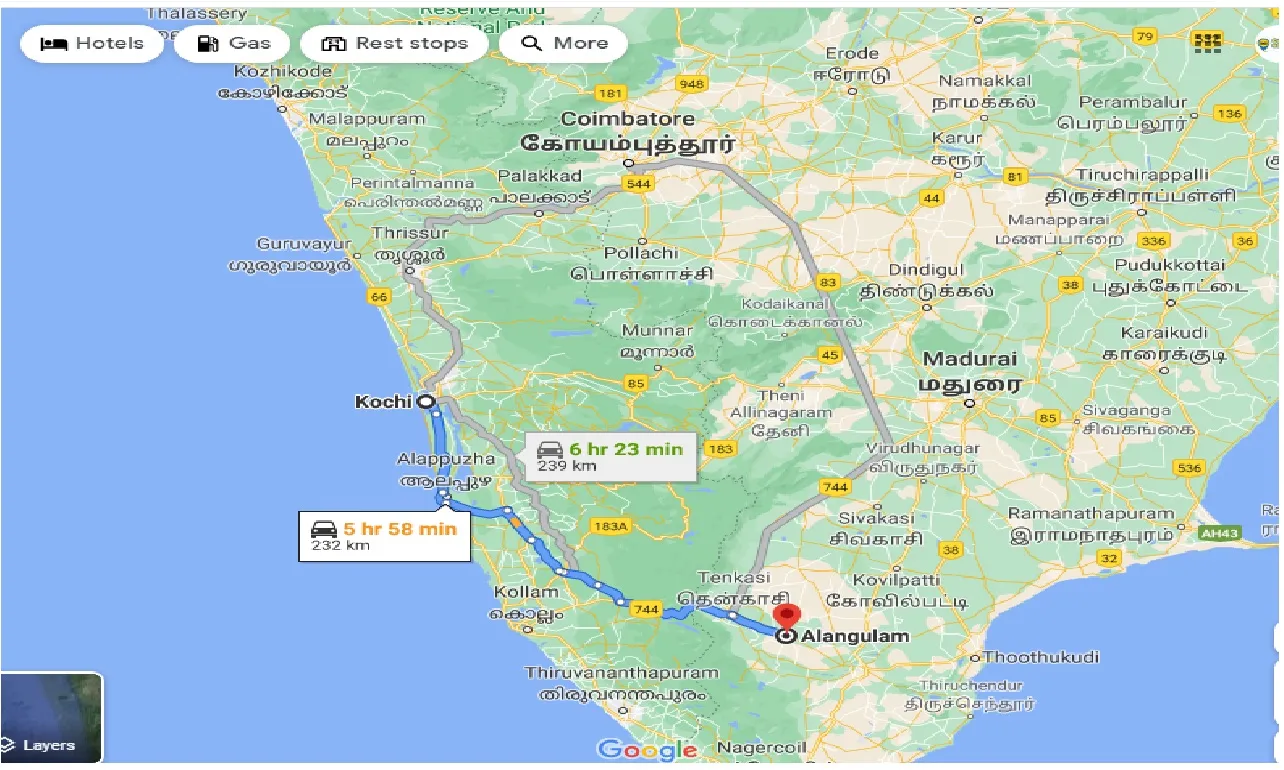 cochin-to-alangulam-taxi