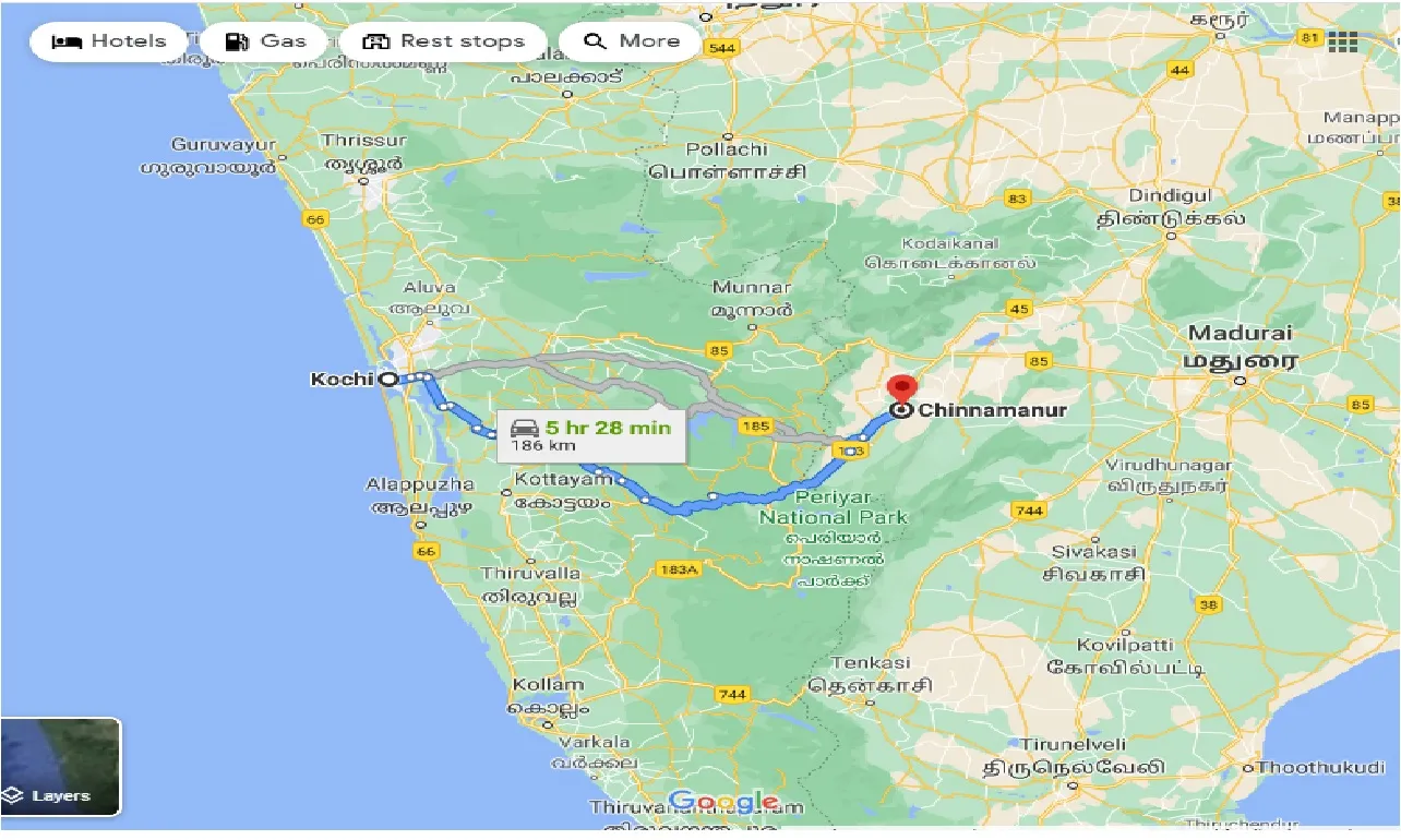 cochin-to-chinnamanur-one-way