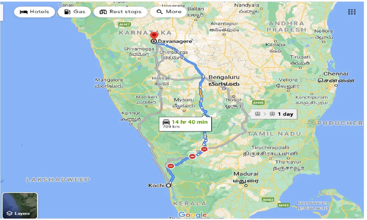 cochin-to-davanagere-taxi