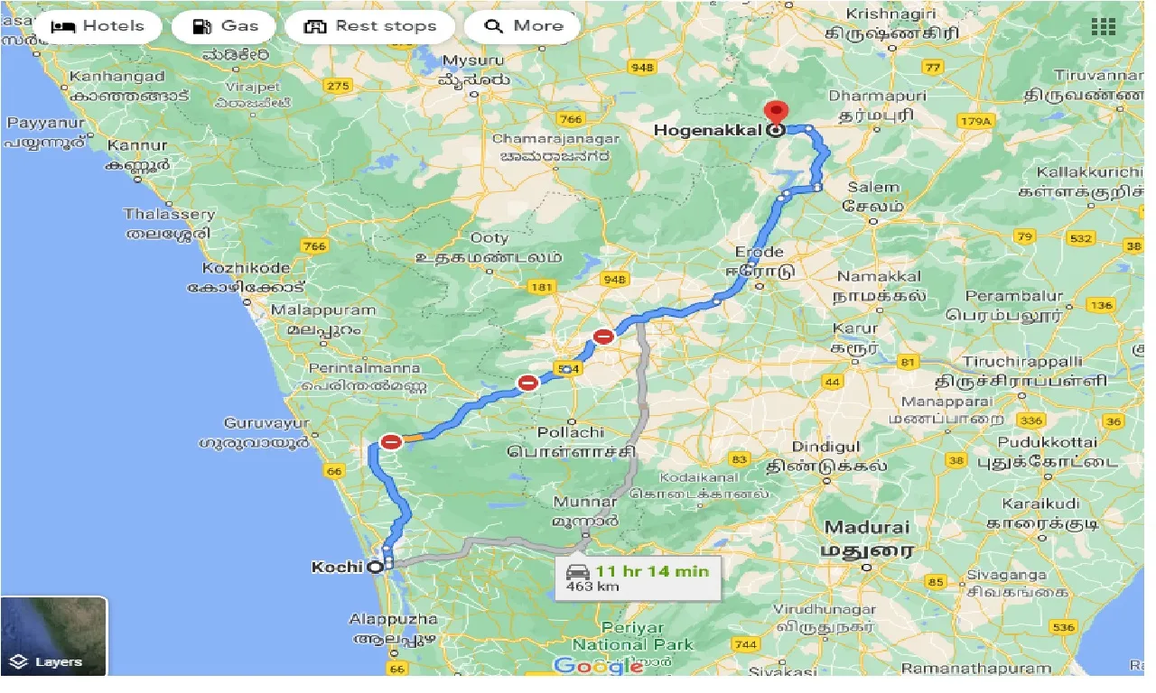cochin-to-hogenakkal-one-way