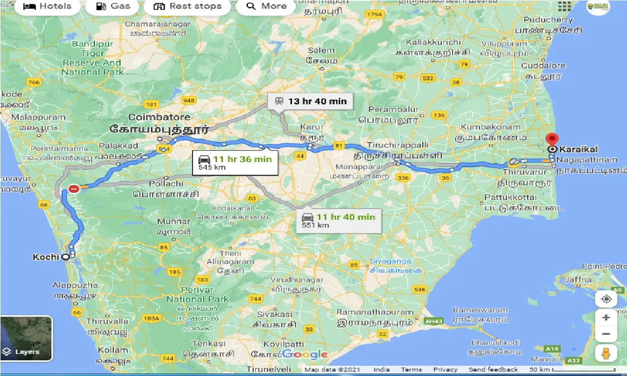 cochin-to-karaikal-one-way