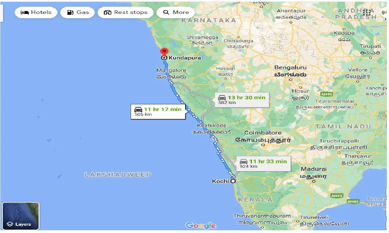 cochin-to-kundapura-one-way