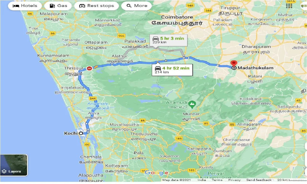 cochin-to-madathukulam-taxi