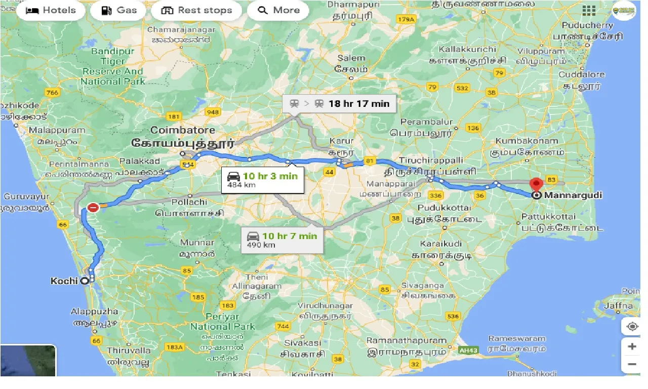 cochin-to-mannargudi-taxi