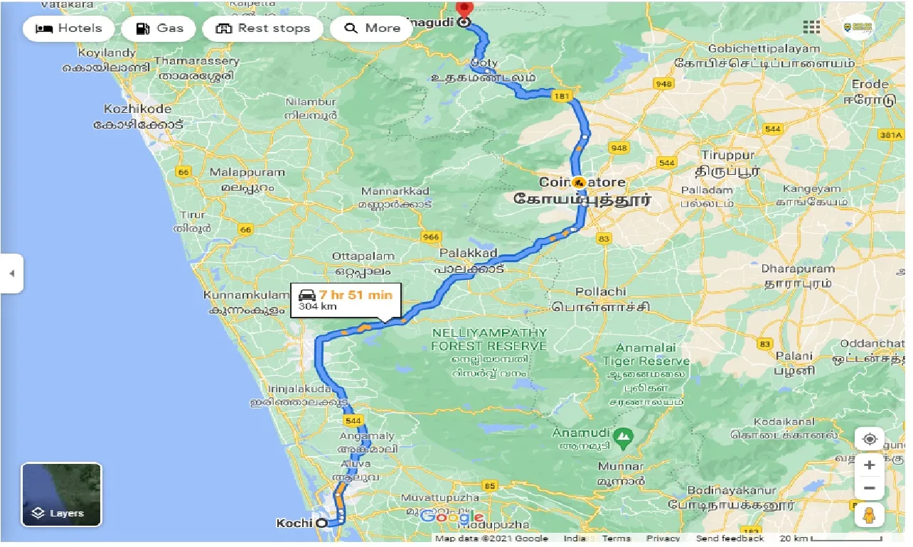 cochin-to-masinagudi-one-way