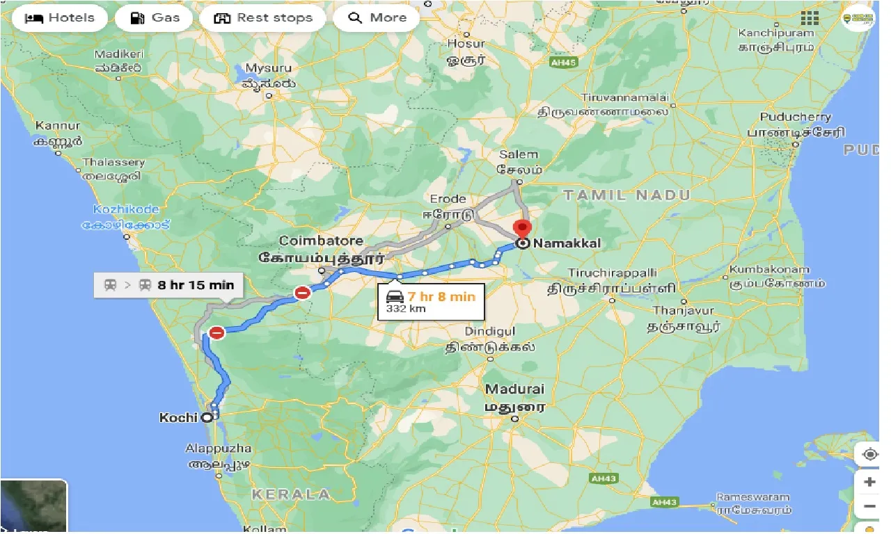cochin-to-namakkal-taxi