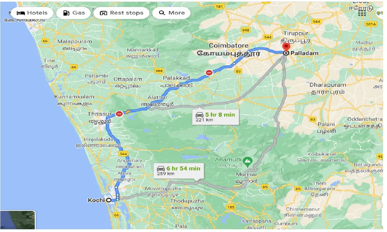 cochin-to-palladam-taxi