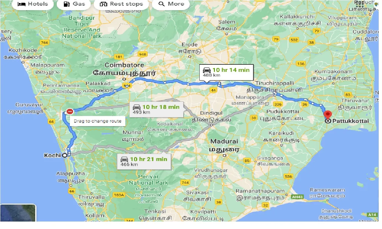 cochin-to-pattukkottai-taxi