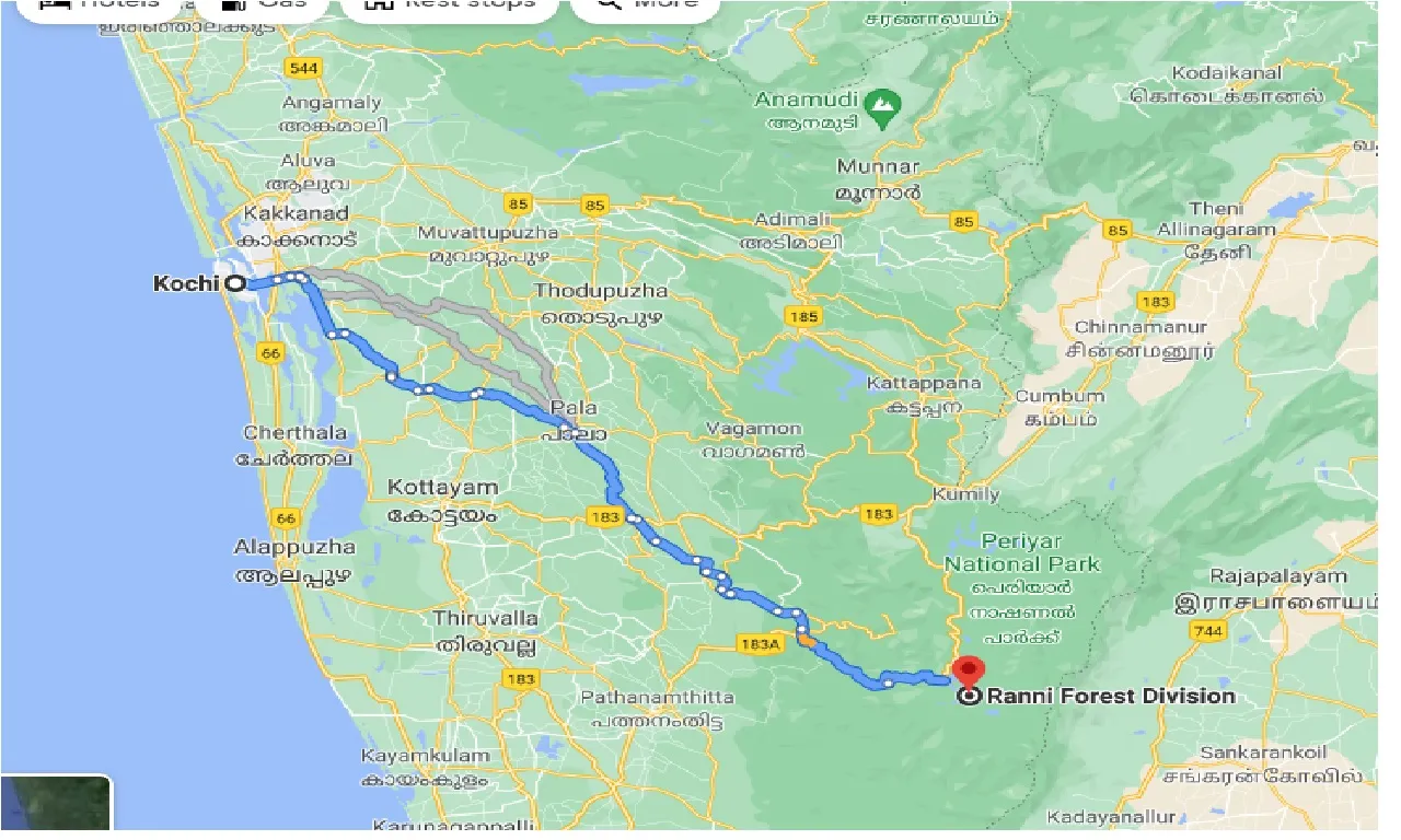 cochin-to-ranni-forest-division-one-way