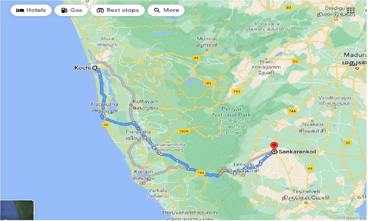 cochin-to-sankarankoil-taxi