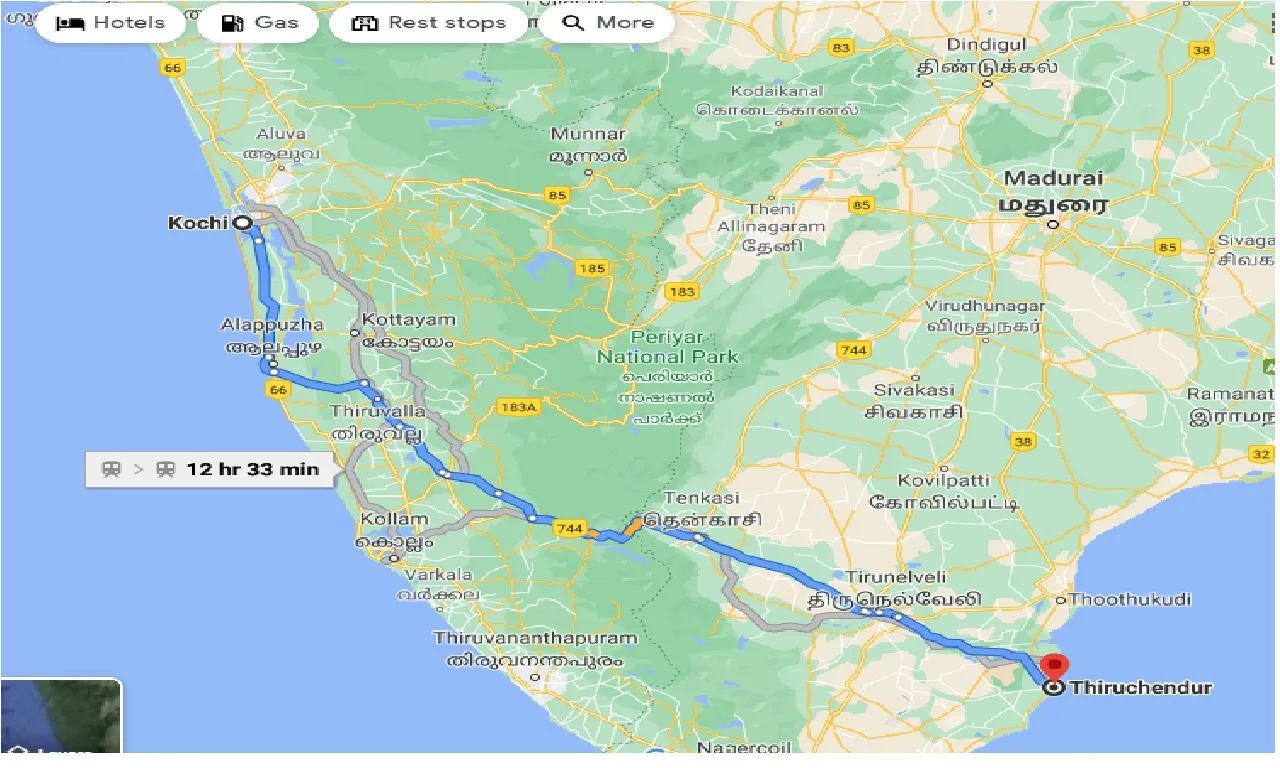 cochin-to-thiruchendur-taxi