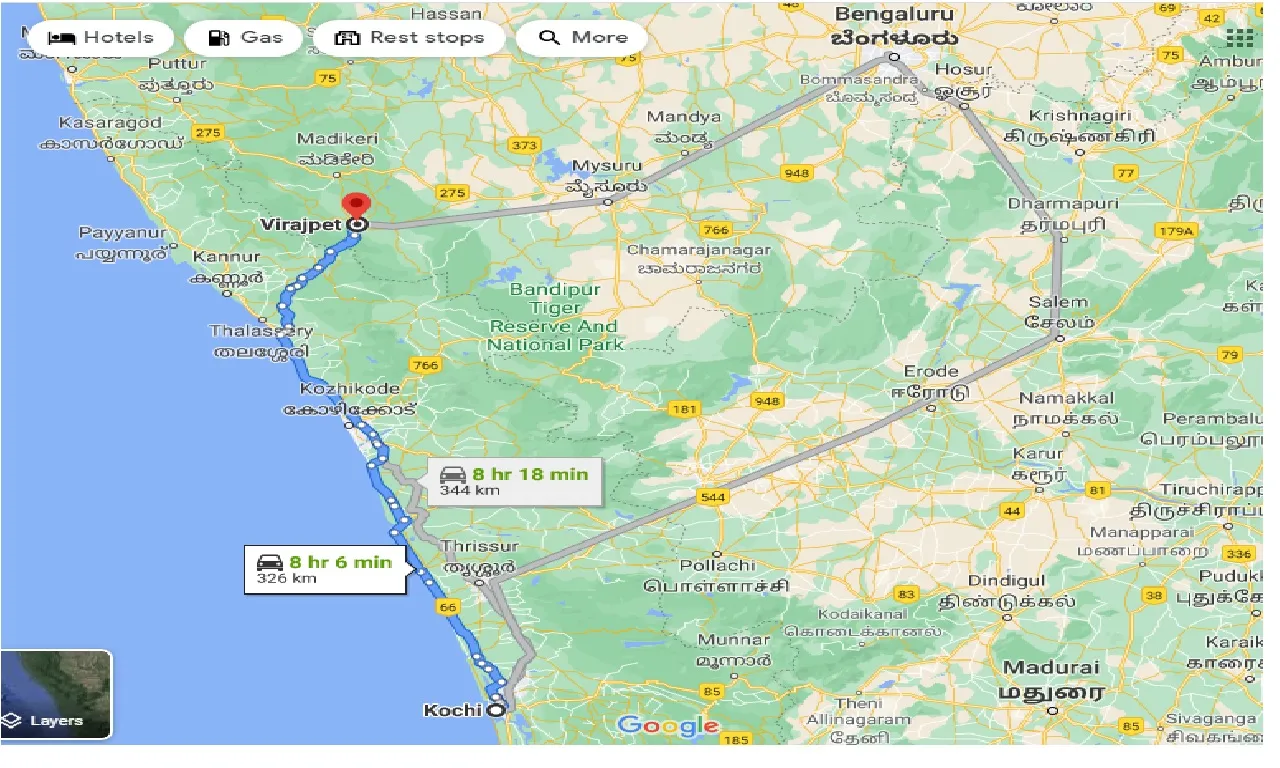 cochin-to-virajpet-taxi