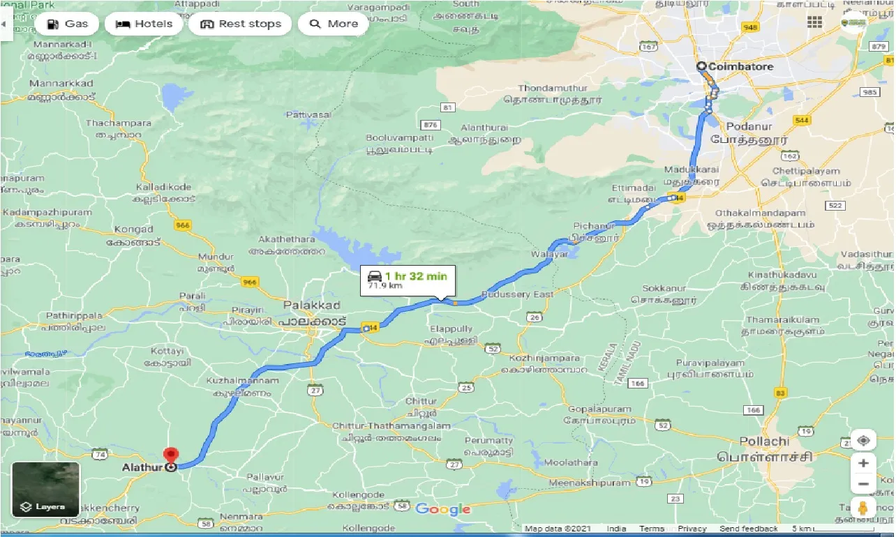 coimbatore-to-alathur-taxi