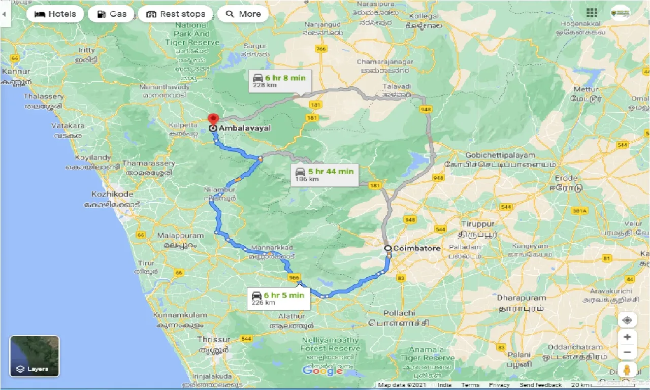 coimbatore-to-ambalavayal-one-way