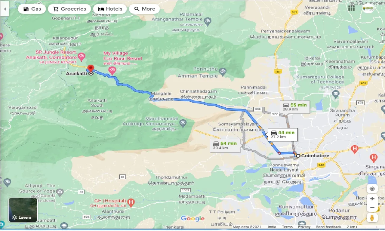 coimbatore-to-anaikatti-one-way