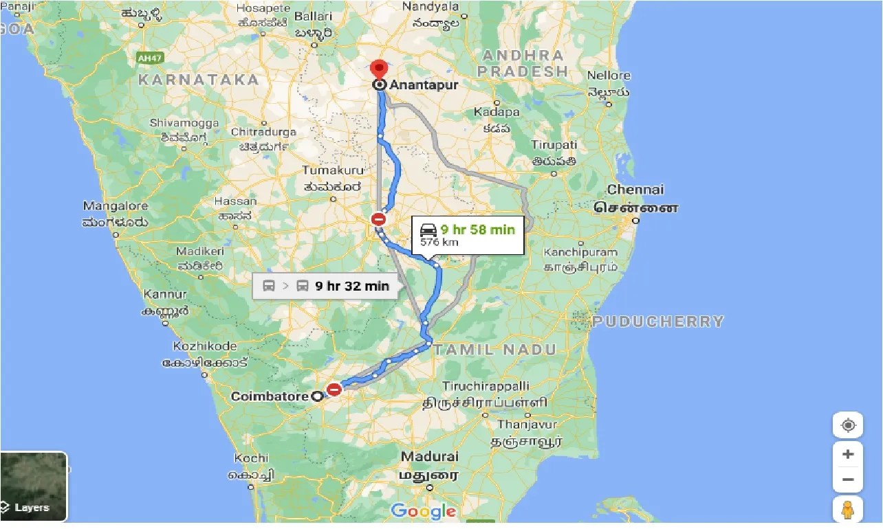 coimbatore-to-anantapur-taxi