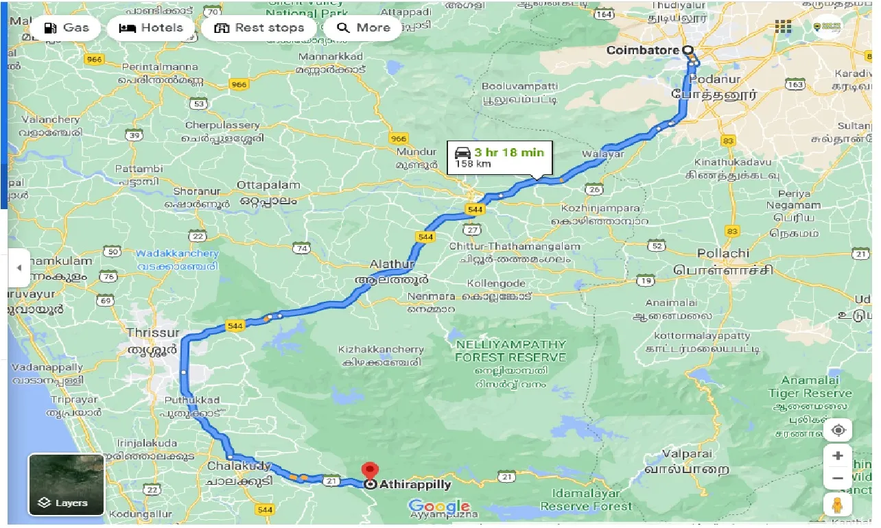 coimbatore-to-athirapally-round-trip