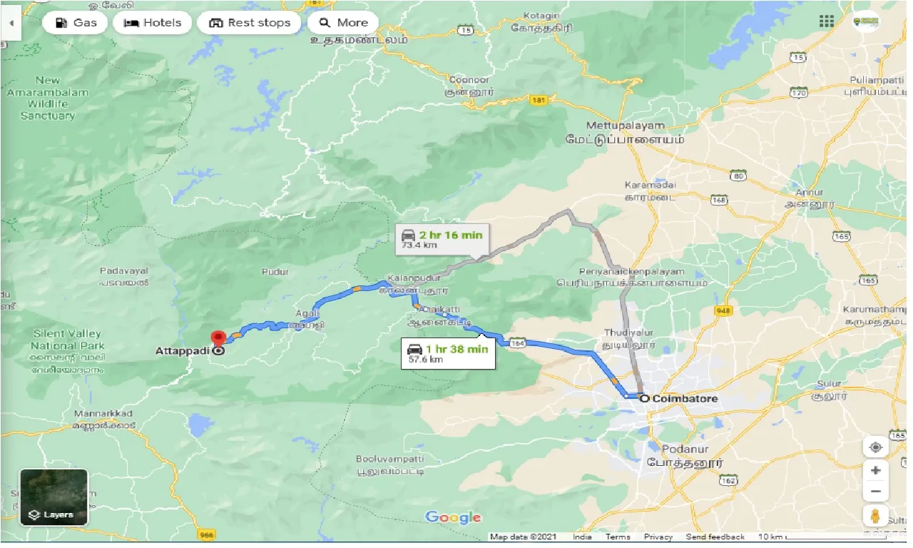 coimbatore-to-attappadi-one-way