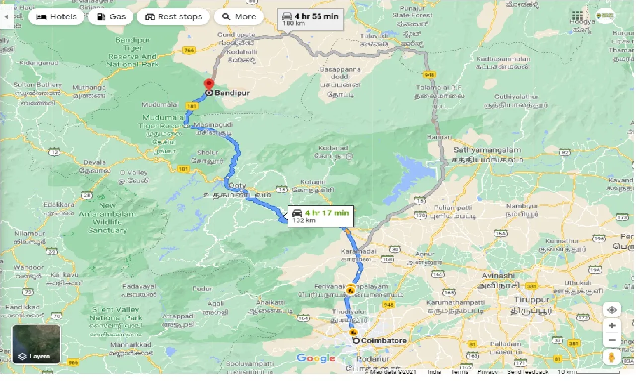coimbatore-to-bandipur-tiger-reserve-national-park-one-way