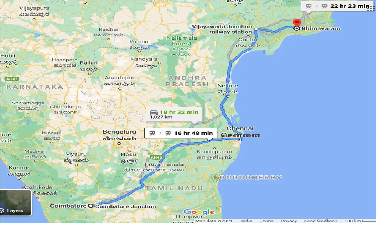 coimbatore-to-bhimavaram-taxi
