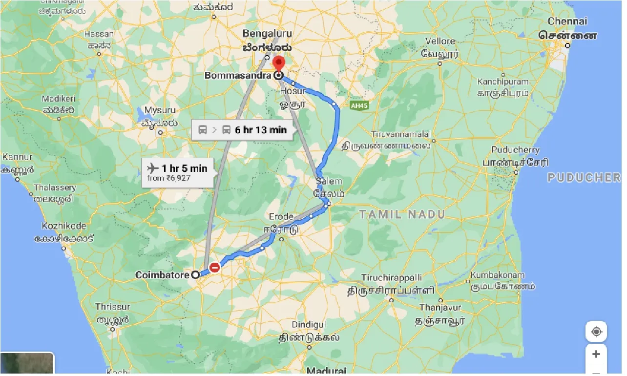 coimbatore-to-bommasandra-one-way