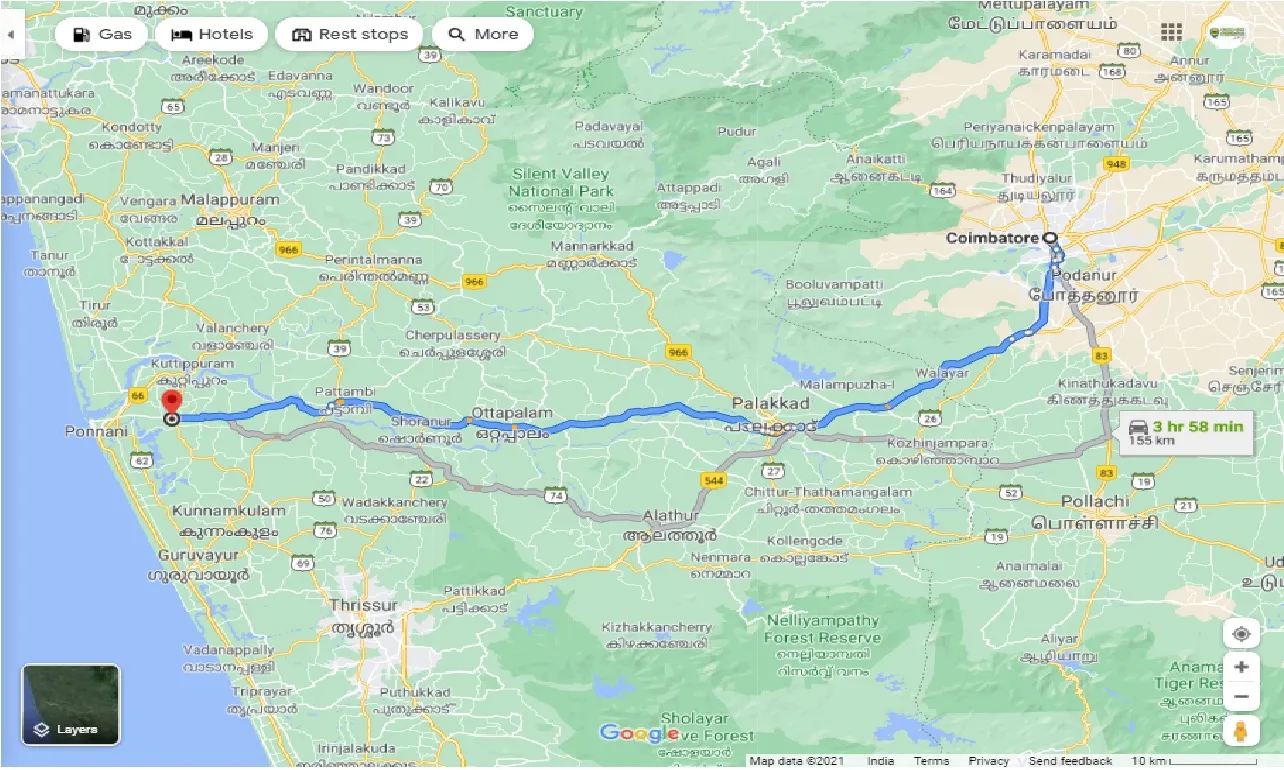 coimbatore-to-edappal-one-way